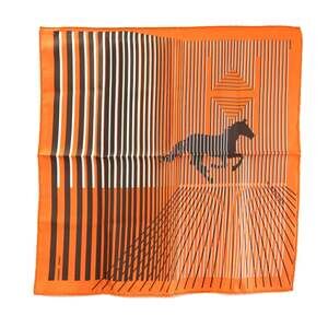 HERMES Orange Silk Scarf